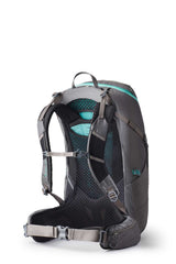 Gregory Jade 28L Women's Backpack in Mist Grey - Back View showing perimeter frame and mesh ventilation