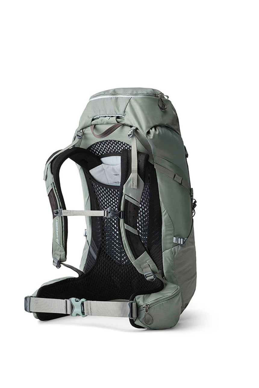 Gregory Jade 33L Women's Backpack in Artichoke Green - Back View showing tensioned mesh system