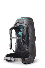 Gregory Jade 33L Women's Backpack in Mist Grey - Back View showing breathable backpanel