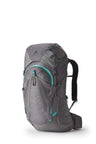 Gregory Jade 33L Women's Backpack in Mist Grey - Front View with adjustable torso system