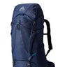 Gregory Jade 53L Women's Backpack in Midnight Navy - Front View with FreeFloat suspension and U-zip access