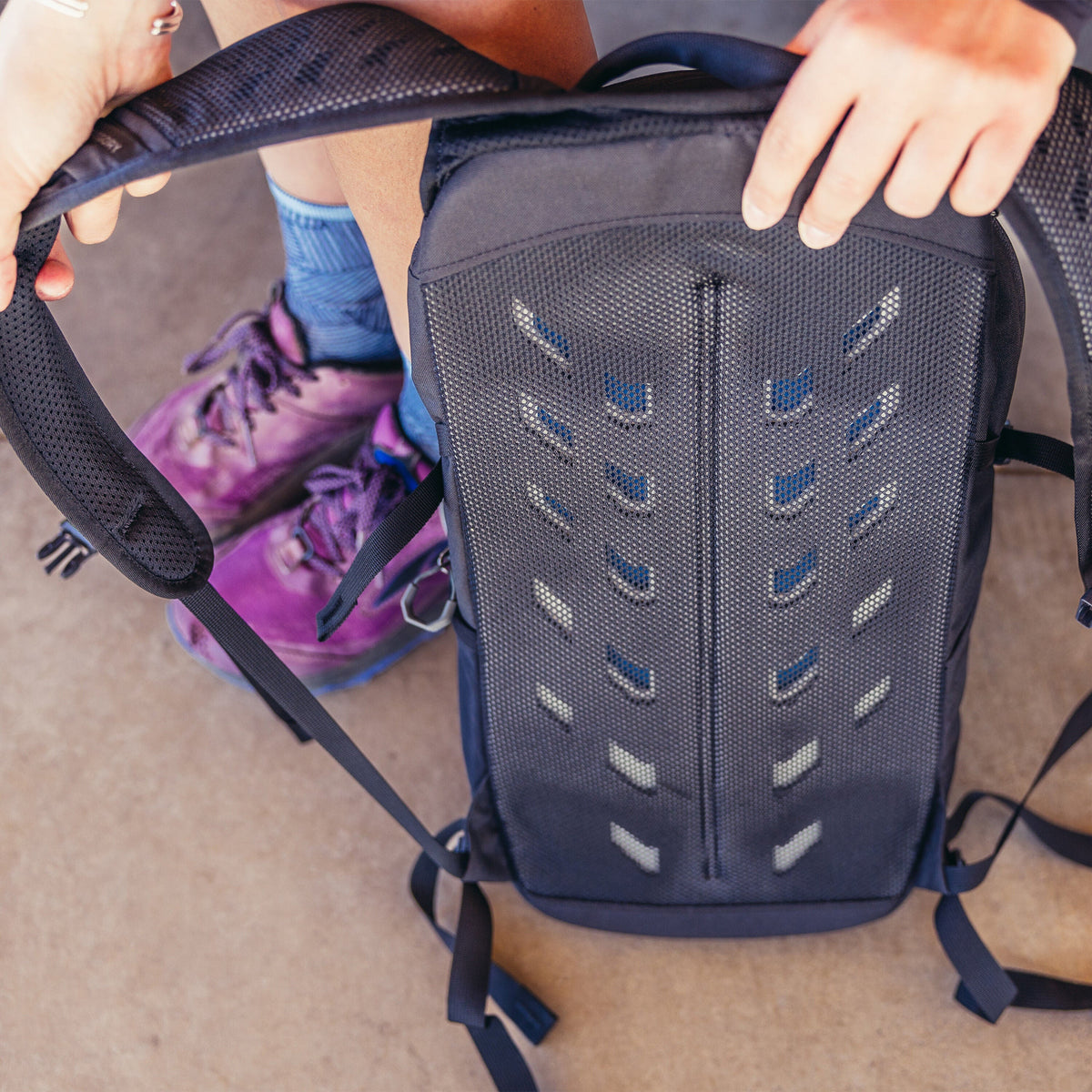 Gregory Nano 18L Breathable Die-Cut Backpanel - ventilated design for all-day comfort