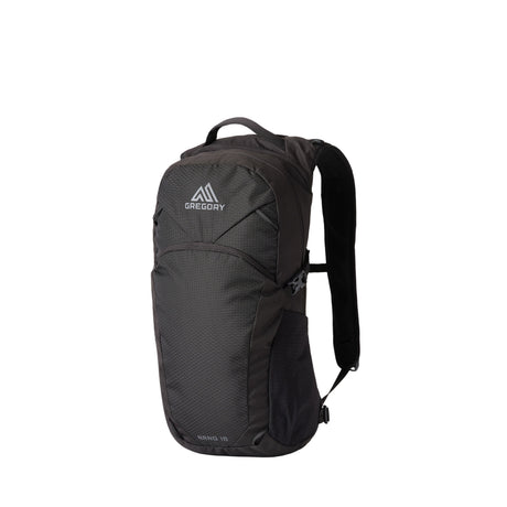 Gregory Nano 18L Daypack in Optic Black - Front View with laptop/tablet sleeve