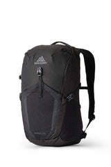 Gregory Nano 24L Daypack in Optic Black - Front View with front stretch mesh pocket