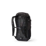 Gregory Nano 28L Daypack in Optic Black - Back View showing padded airmesh shoulder harnesses