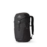 Gregory Nano 28L Daypack in Optic Black - Front View with trekking pole attachments