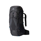 Gregory Paragon 70L Men's Backpack in Alpine Black - Front View with side-loading zipper access