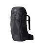 Gregory Paragon 70L Men's Backpack in Alpine Black - Front View with side-loading zipper access