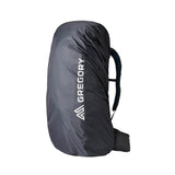 Gregory Raincover 30-50L Waterproof Backpack Cover in Obsidian Black - Front View with reflective logo