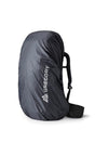 Gregory Raincover 50-80L Waterproof Backpack Cover in Obsidian Black - Front View with reflective logo