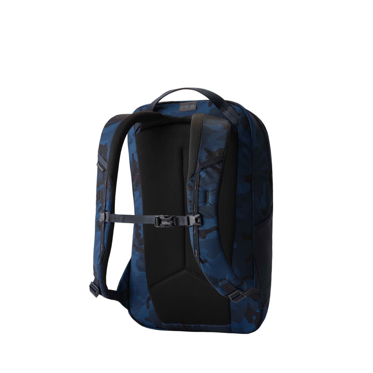 Gregory Retna 20L Everyday Backpack in Dusk Camo - Back View showing multi-density foam backpanel
