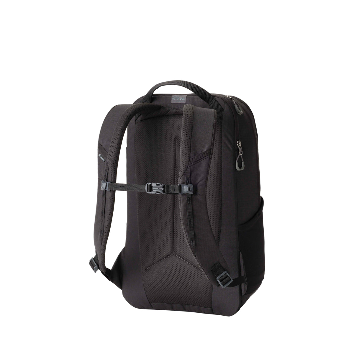 Gregory Retna 28L Everyday Backpack in Carbon Sky - Back View showing padded shoulder harness