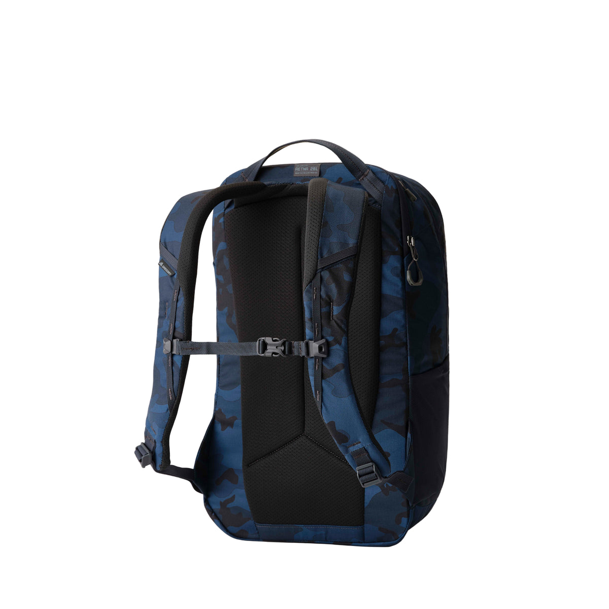 Gregory Retna 28L Everyday Backpack in Dusk Camo - Back View showing multi-density foam backpanel