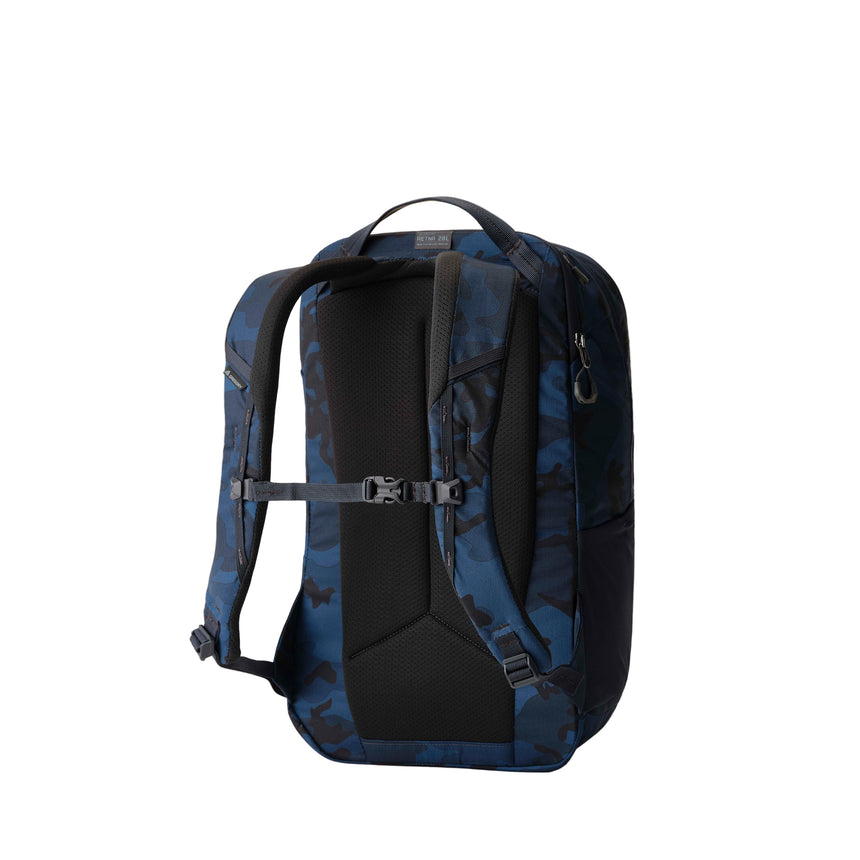 Gregory Retna 28L Everyday Backpack in Dusk Camo - Back View showing multi-density foam backpanel