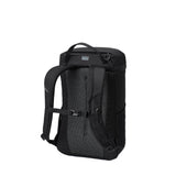 Gregory Rhune 25L Everyday Backpack in Carbon Black - Back View showing padded shoulder harness
