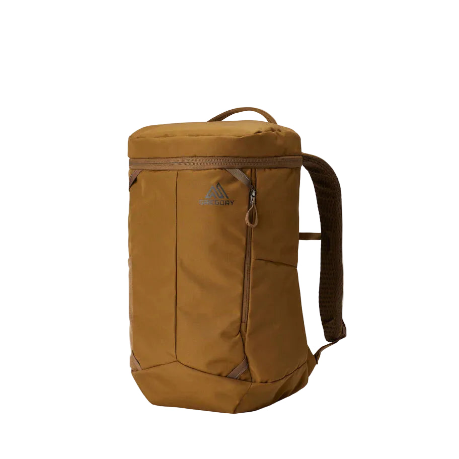 Gregory Rhune 25L Everyday Backpack in Coyote Brown - Front View with technical design