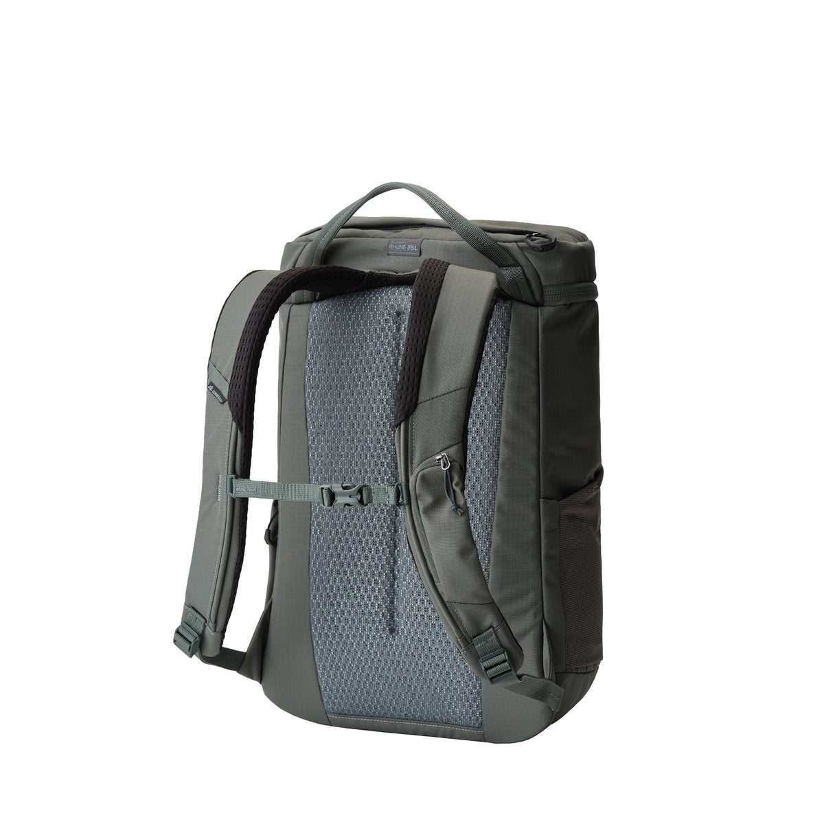 Gregory Rhune 25L Everyday Backpack in Swiss Green - Back View showing AirCushion mesh backpanel