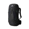 Gregory Stout 35L Men's Backpack in Forest Black - Front View with trekking pole attachments