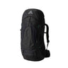 Gregory Stout 55L Men's Backpack in Forest Black - Front View showing adjustable straps and oversized mesh pockets