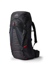 Gregory Zulu 65L Men's Backpack in Volcanic Black - Front Angle View with FreeFloat suspension