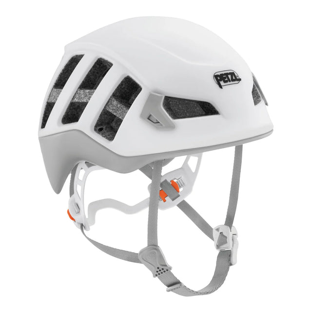 Petzl Meteora Women's Helmet Outdoor Action White/Gray - Front Angled View