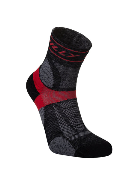 Hilly Trail Anklet Med Outdoor Action Black/Red- Right (Front)