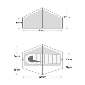Terra Nova Laser Compact 1 E Tent floor plan
