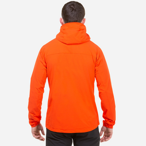 Mountain Equipment Squall Hooded Men's Jacket top half back cardinal orange