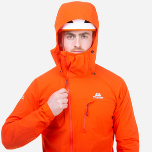 Mountain Equipment Squall Hooded Men's Jacket top half front zip cardinal orange