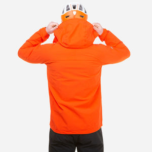 Mountain Equipment Squall Hooded Men's Jacket full back cardinal orange