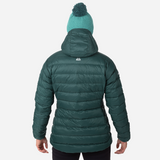 Mountain Equipment Frostline Women's Jacket Outdoor Action Deep Teal - Back Fit on Model