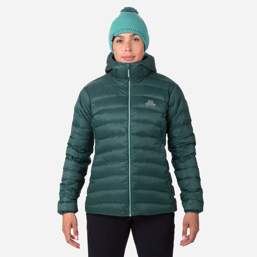 Mountain Equipment Frostline Women's Jacket Outdoor Action Deep Teal - Front Fit on Model