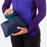 Mountain Equipment Frostline Women's Jacket Outdoor Action Deep Teal - Packs into hand pocket