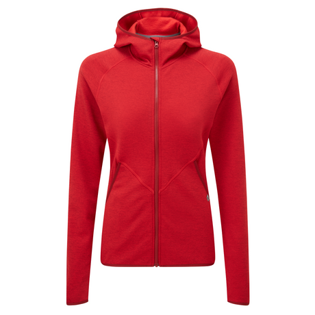 Mountain Equipment Calico Hooded Women's Jacket Outdoor Action Merlot - Front