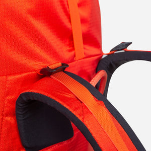 Mountain Equipment Tupilak 50-75 Backpack back close up of strap