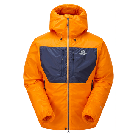 Mountain Equipment Kryos Men's Jacket Outdoor Action Mango/Medieval- front
