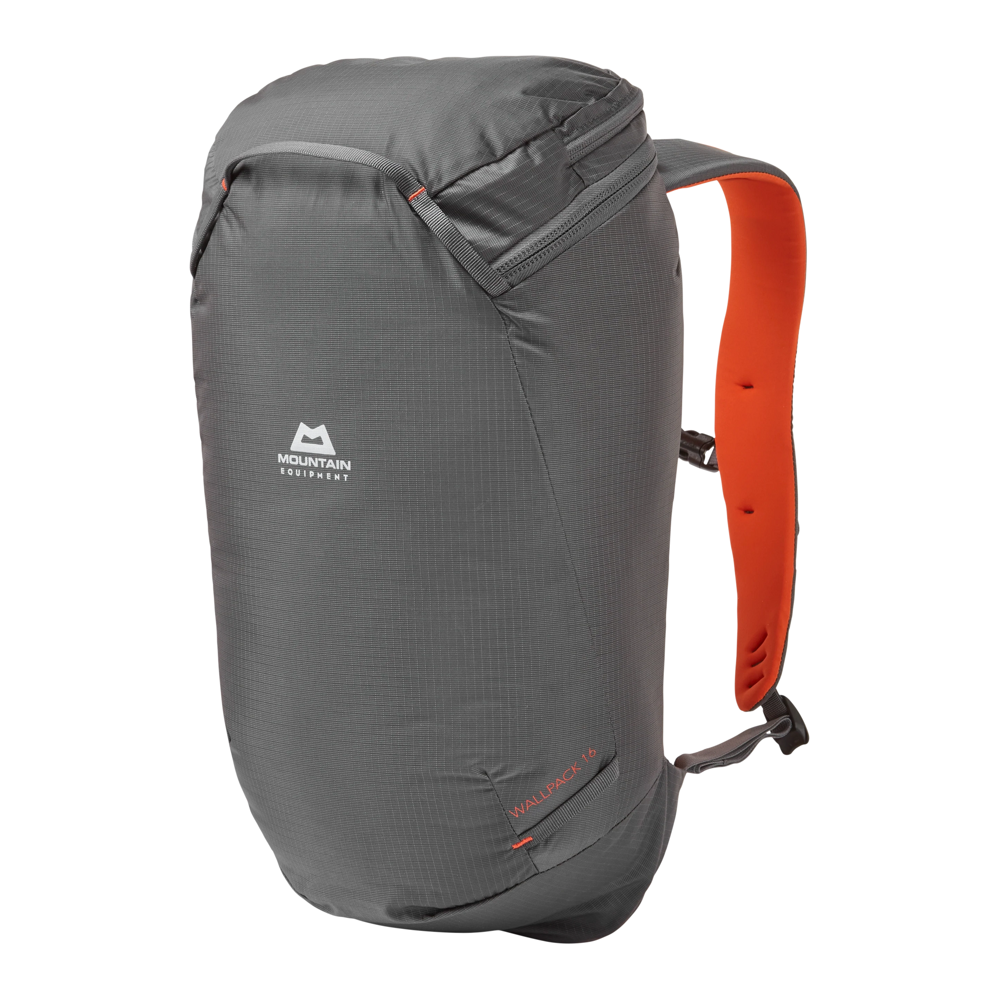 Mountain Equipment Wallpack 16 Anvil/Orange full front angle image