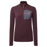 Mountain Equipment Lumiko Women's Zip T Outdoor Action Raisin/Ombrej- front