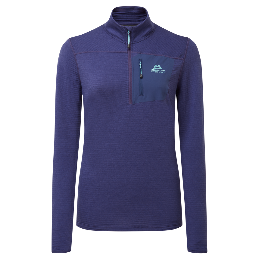 Mountain Equipment Lumiko Women's Zip T Outdoor Action Amethyst/Medieval- front