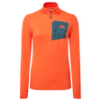 Mountain Equipment Lumiko Women's Zip T Outdoor Action Mandarin/Majo- front
