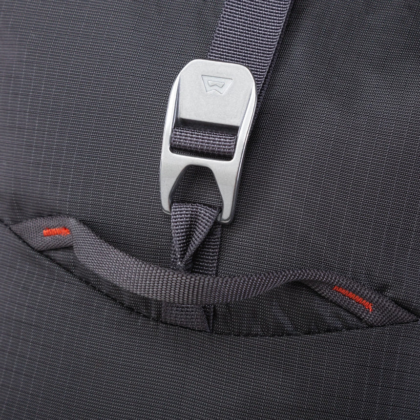 Mountain Equipment Orcus 28+ Backpack Outdoor Action Anvil Grey - Close up buckle image