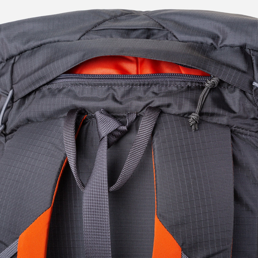 Mountain Equipment Orcus 28+ Backpack Outdoor Action Anvil Grey - Close up back top handle image