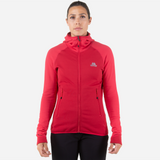 Mountain Equipment Eclipse Hooded Women's Jacket Outdoor Action MoltenRed/Capsicum- front fit