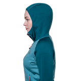 Mountain Equipment Eclipse Hooded Women's Jacket Outdoor Action Topaz/Medieval- hood