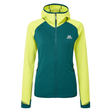 Mountain Equipment Eclipse Hooded Women's Jacket Outdoor Action D Teal/Fresh Green- front