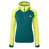 Mountain Equipment Eclipse Hooded Women's Jacket Outdoor Action D Teal/Fresh Green- front