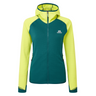 Mountain Equipment Eclipse Hooded Women's Jacket Outdoor Action D Teal/Fresh Green- front