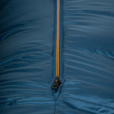 Mountain Equipment Helium 800 Sleeping Bag Outdoor Action Majolica Blue- zip