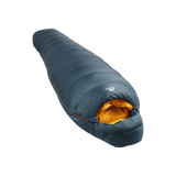Mountain Equipment Helium 600 Sleeping Bag Outdoor Action Majolica Blue - Slanted Full Length
