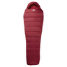 Mountain Equipment Olympus 450 Women's Sleeping Bag Outdoor Action Rhubarb - Front Full Length